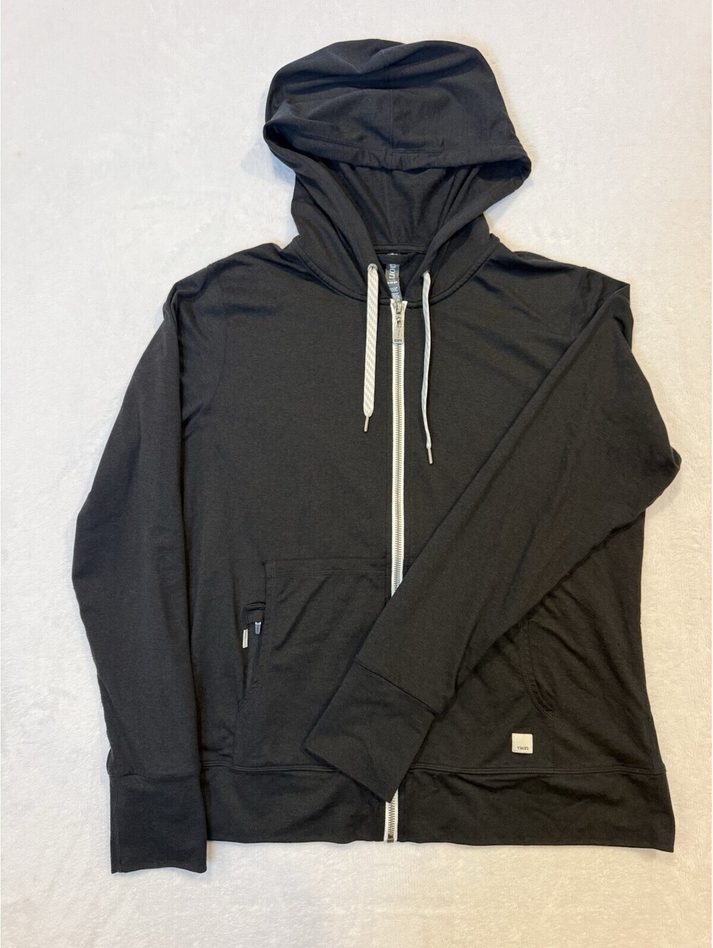 Vuori Halo Performance 2.0 Full Zip Hoodie Size XL Dark Gray